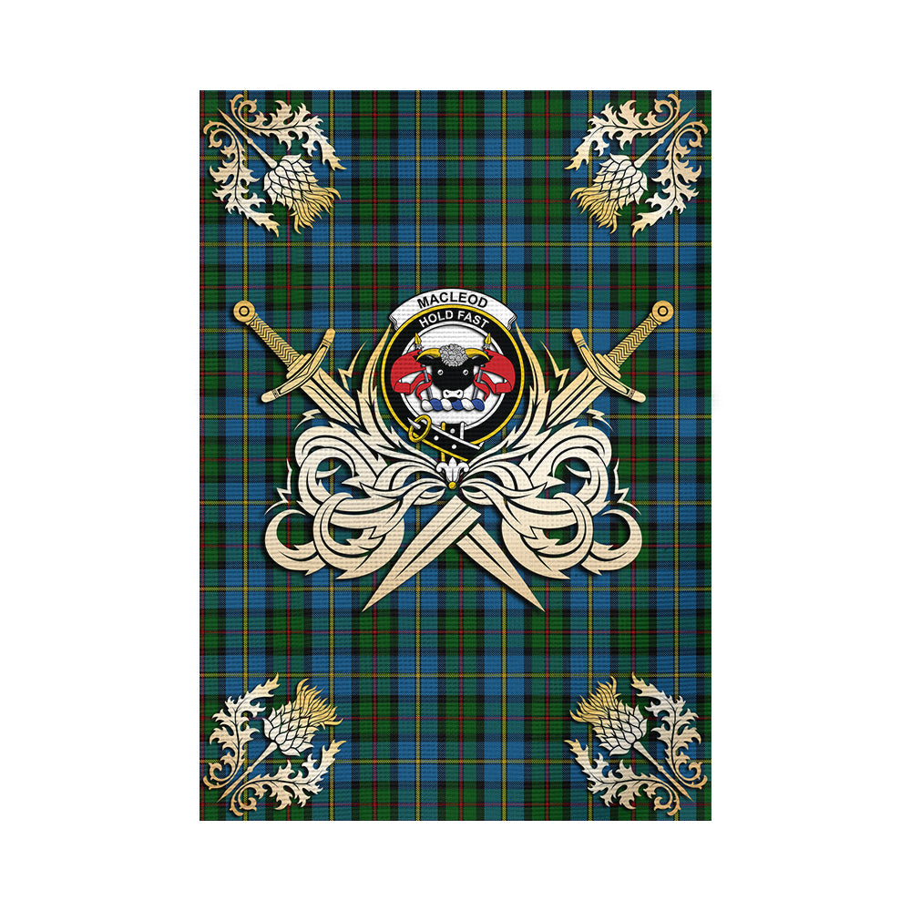 scottish-macleod-green-clan-crest-courage-sword-tartan-garden-flag