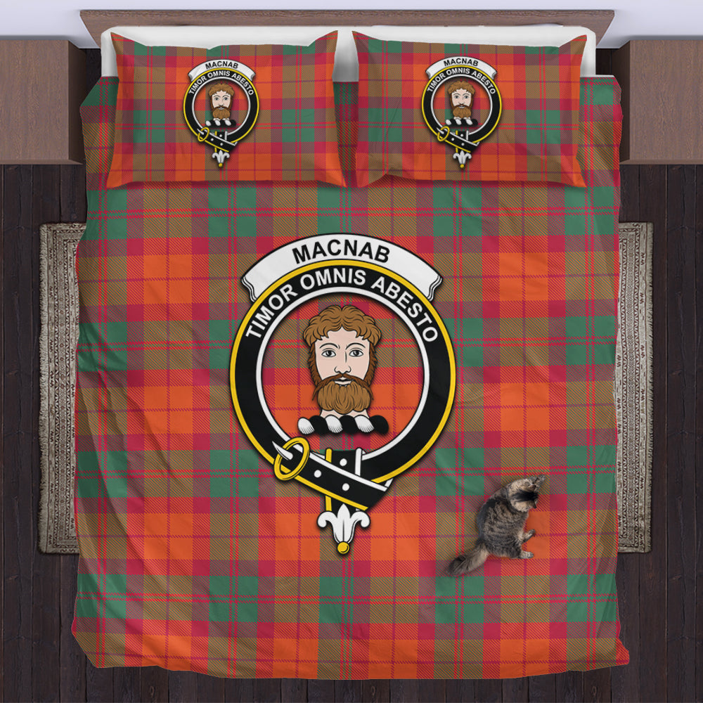 scottish-macnab-ancient-clan-crest-tartan-bedding-set