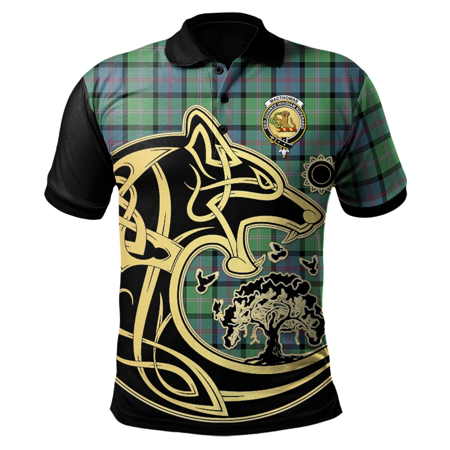 scottish-macthomas-ancient-clan-crest-tartan-celtic-wolf-style-polo-shirt
