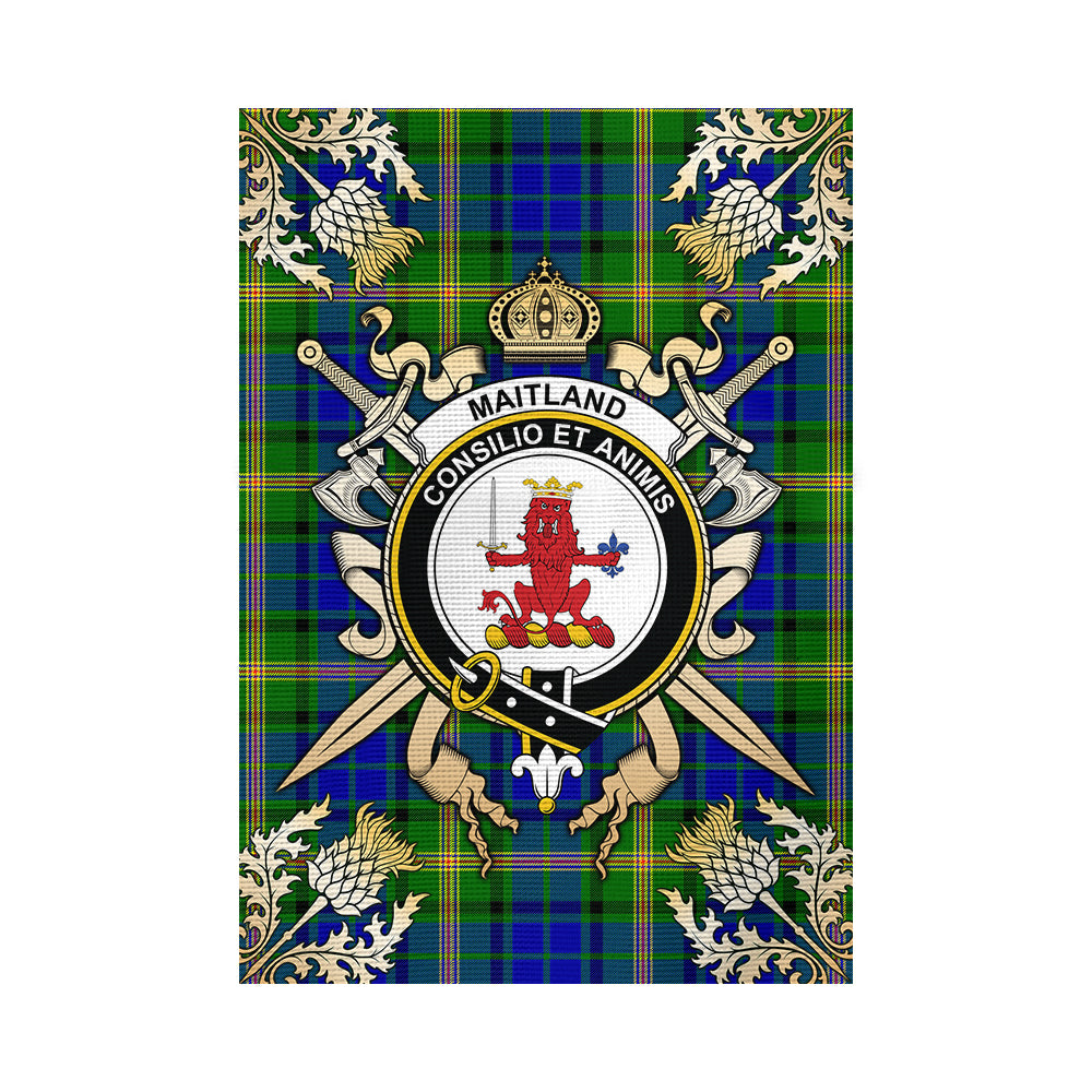 scottish-maitland-clan-crest-gold-courage-sword-tartan-garden-flag