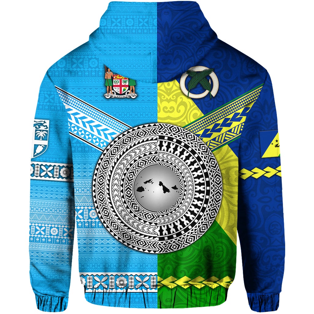 Vanuatu Malampa Province and Fiji Hoodie Together LT8 - Wonder Print Shop