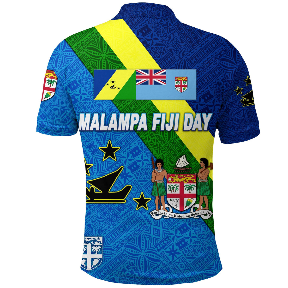 Custom Malampa Vanuatu And Fiji Day Polo Shirt October 10 LT8 - Wonder Print Shop