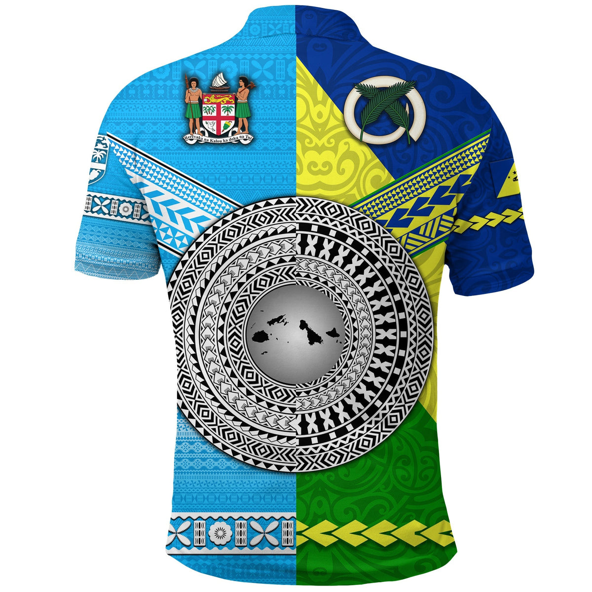 Malampa Province Vanuatu and Fiji Polo Shirt Together LT8 - Wonder Print Shop