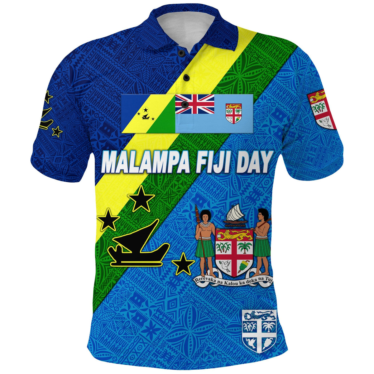 Malampa Vanuatu and Fiji Day Polo Shirt October 10 LT8 - Wonder Print Shop