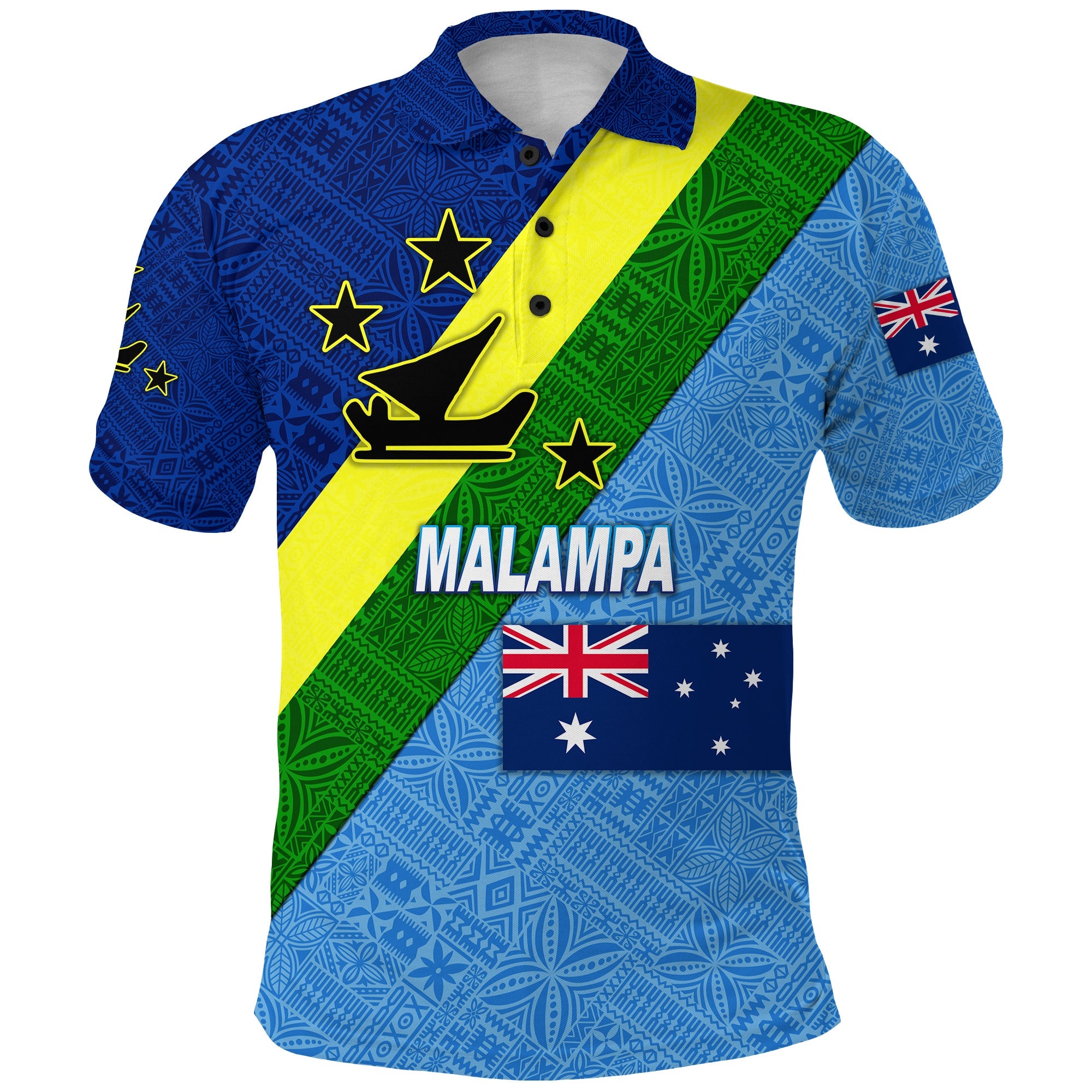 Tully Queensland Malampa Vanuatu And Australia Flag Polo Shirt Simple Style LT8 - Wonder Print Shop
