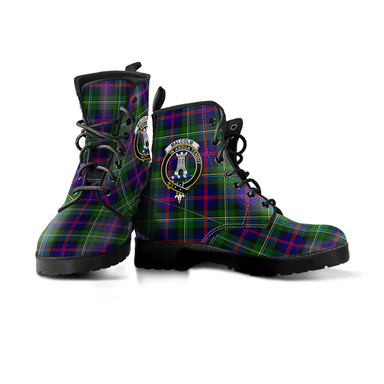 scottish-malcolm-clan-crest-tartan-leather-boots