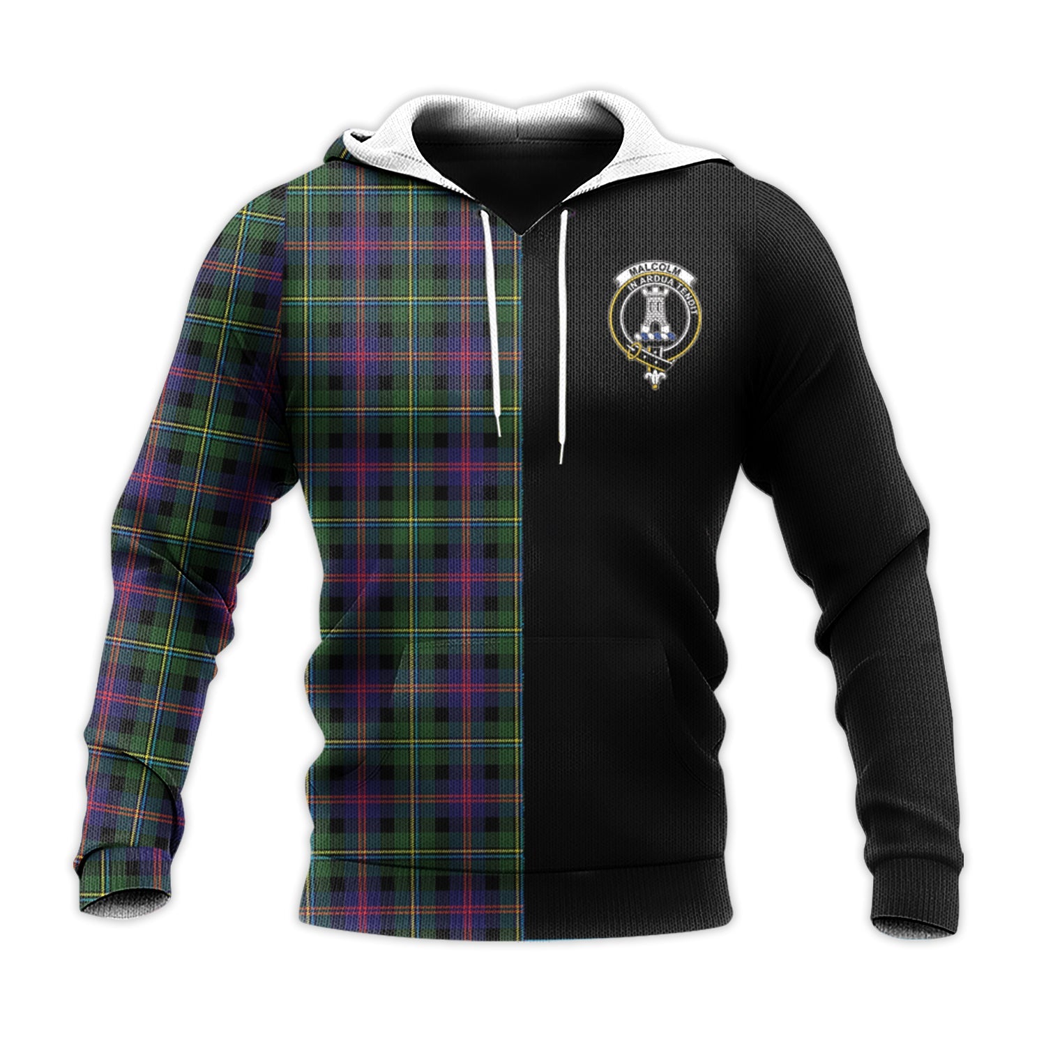 scottish-malcolm-clan-crest-tartan-personalize-half-hoodie