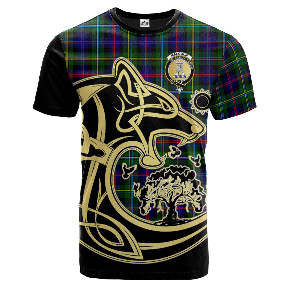 scottish-malcolm-clan-crest-celtic-wolf-tartan-t-shirt