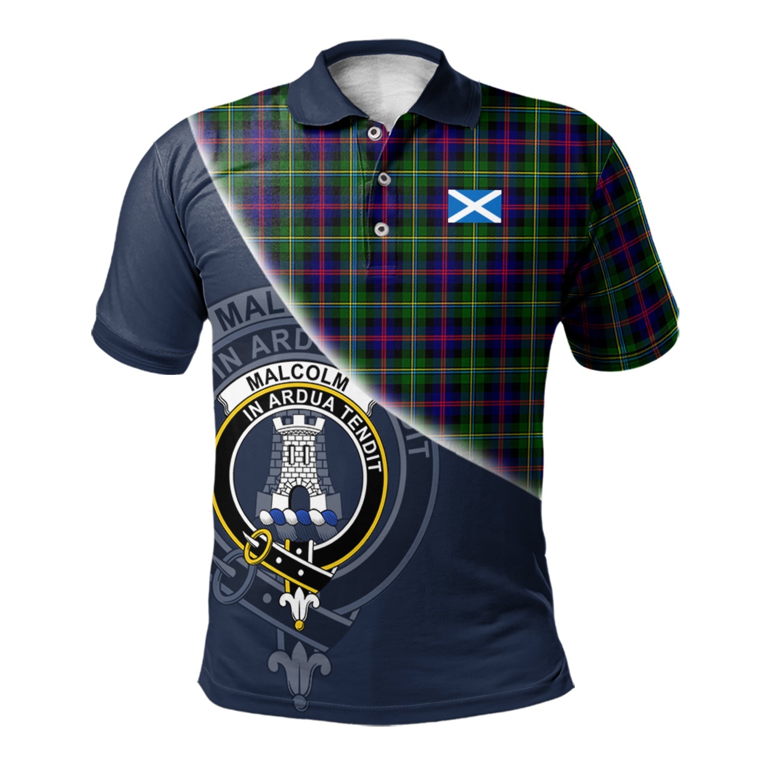 scottish-malcolm-clan-crest-tartan-scotland-flag-half-style-polo-shirt