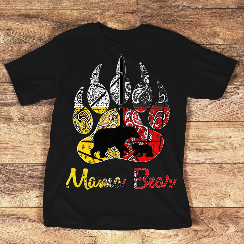 Mama Bear Baby Bear Medicine Wheels Native American 3D Tshirt LT10 - Wonder Print Shop