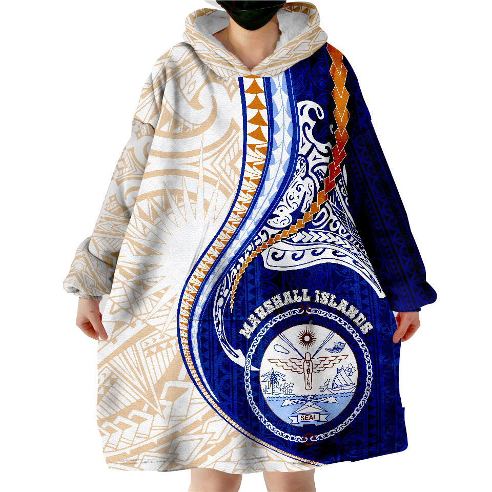 Marshall Islands Kanaloa Tatau Gen MH Wearable Blanket Hoodie - Wonder Print Shop