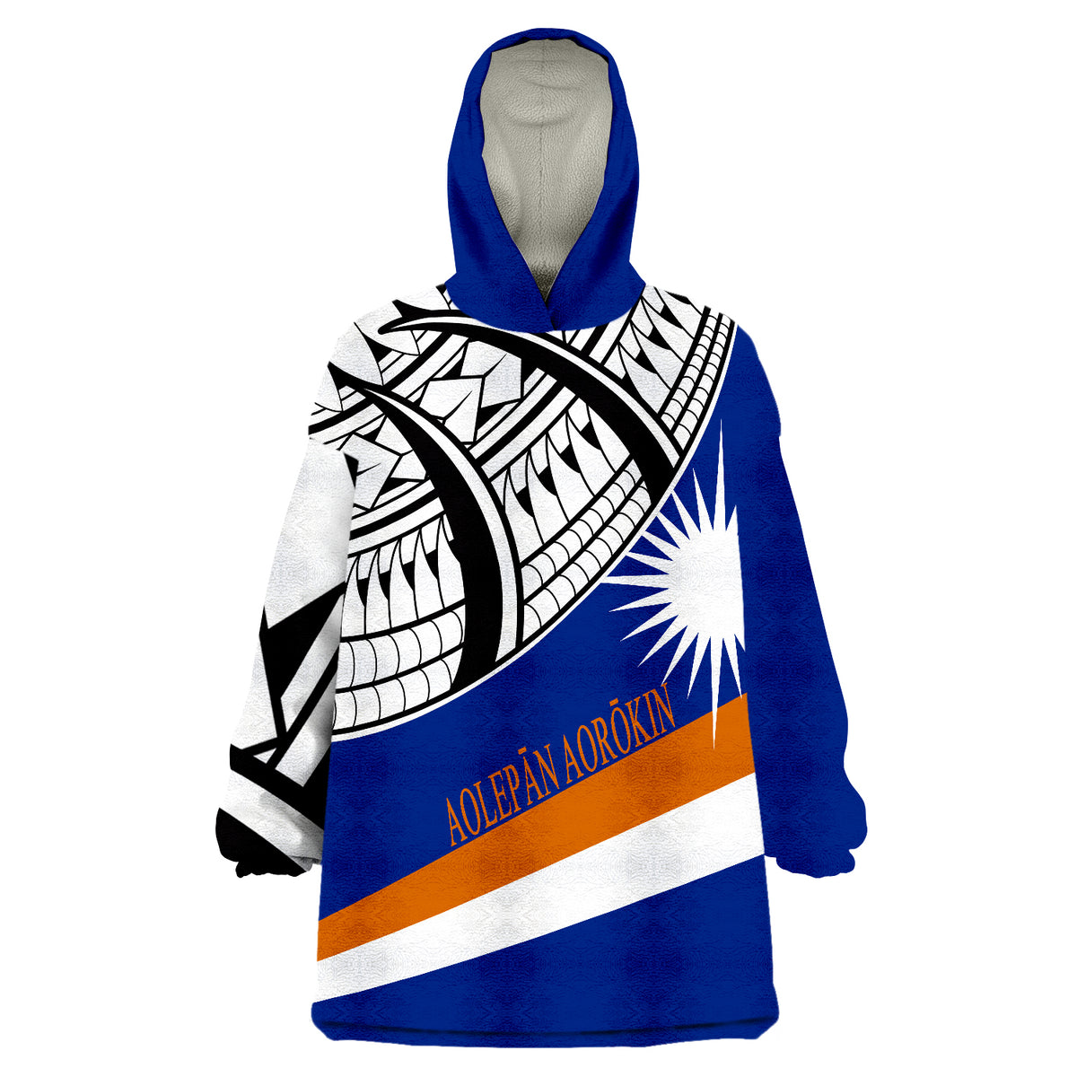 Marshall Islands - Marshallese Flag Classic Wearable Blanket Hoodie - Wonder Print Shop