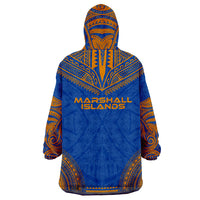 Marshall Islands Polynesian Chief Flag Version Wearable Blanket Hoodie - Wonder Print Shop