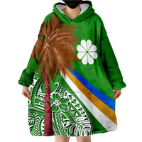 Marshall Islands Polynesian Kwajalein Atoll Palm Tree Wearable Blanket Hoodie - Wonder Print Shop