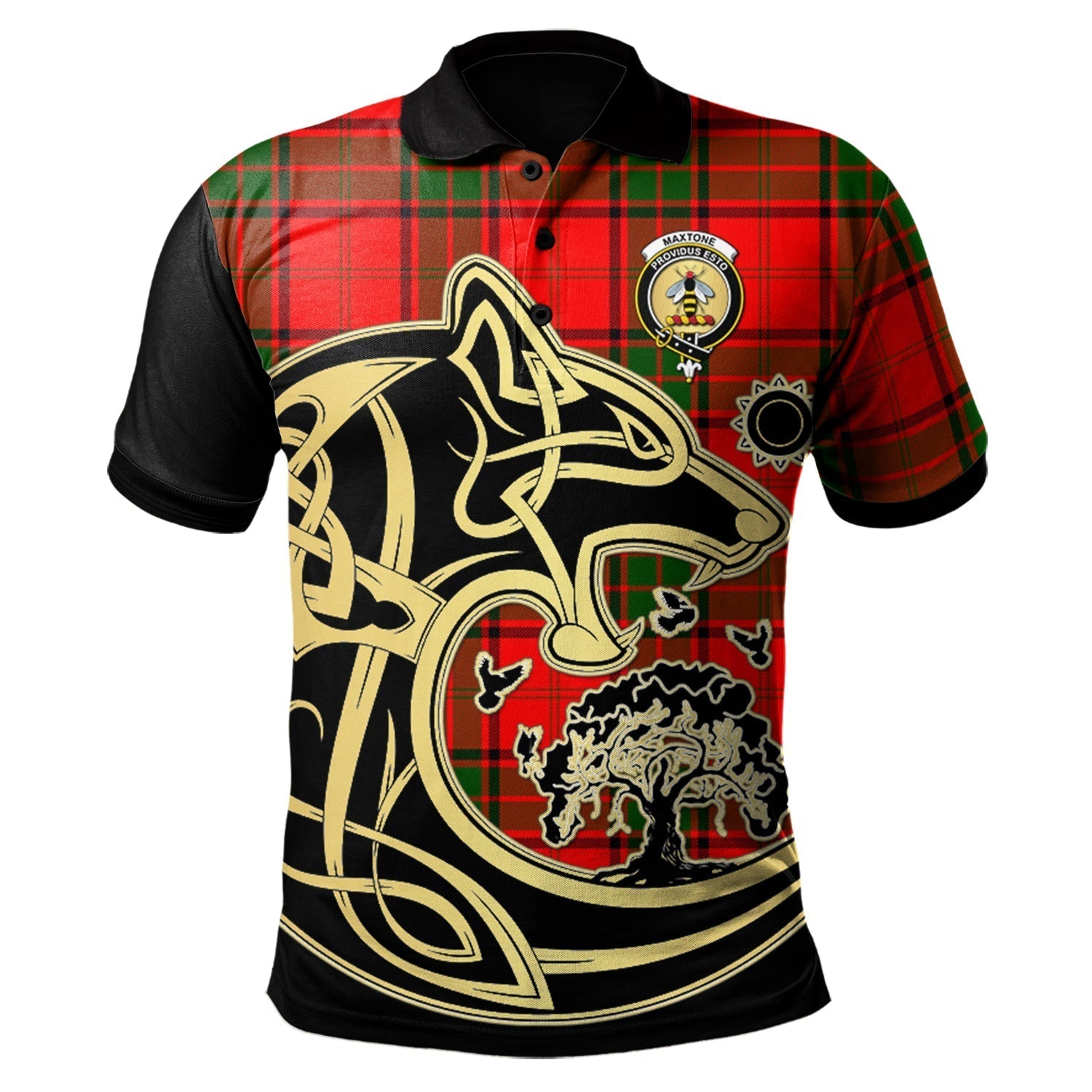 scottish-maxtone-clan-crest-tartan-celtic-wolf-style-polo-shirt