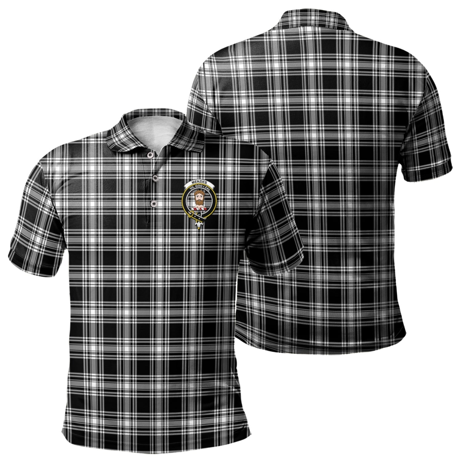 scottish-menzies-black-and-white-clan-crest-tartan-polo-shirt