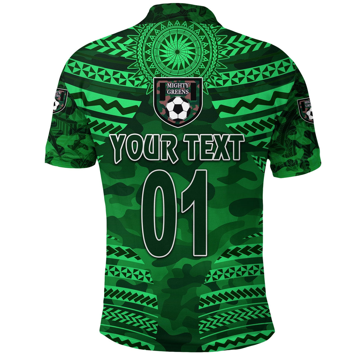 Custom Mighty Greens Polo Shirt Military Football Team Creative Style, Custom Text And Number LT8 - Wonder Print Shop