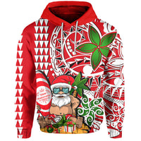 Hawaii Mele Kalikimaka Santa Claus Beach Hoodie LT6 - Wonder Print Shop