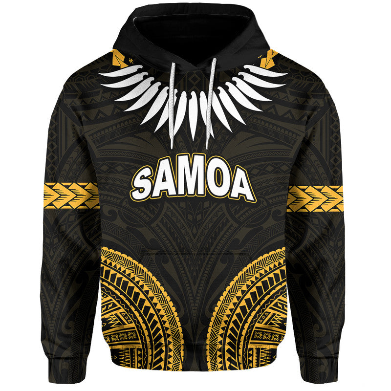 Custom Personalised Samoa Ula Nifo Tribal Hoodie Gold Style LT6 - Wonder Print Shop