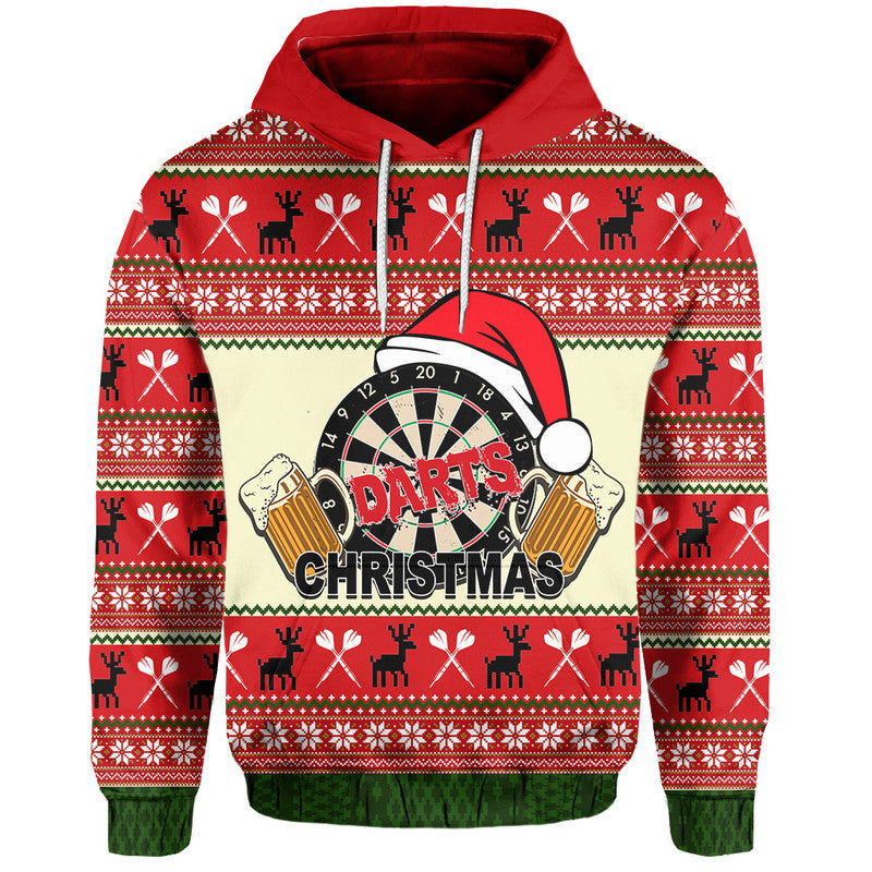 Darts And Beer For Christmas Hoodie No.1 LT6 - Wonder Print Shop