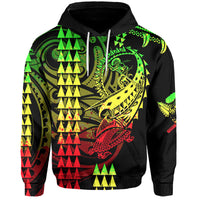 Custom Hawaii Polynesian Warrior Kakau Hoodie Reggage LT6 - Wonder Print Shop