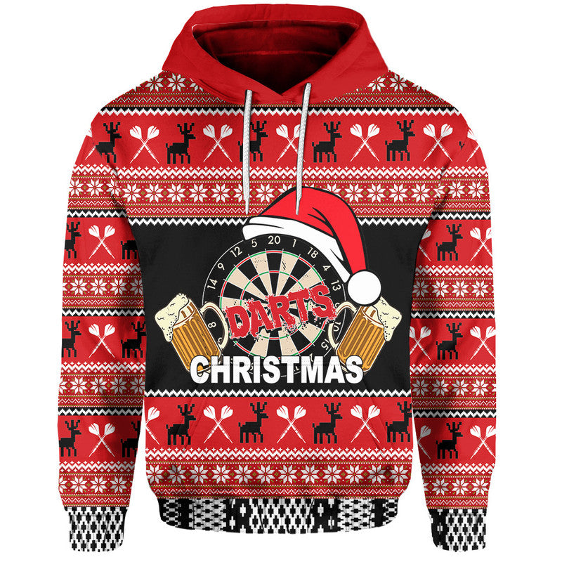Darts And Beer For Christmas Hoodie No.2 LT6 - Wonder Print Shop