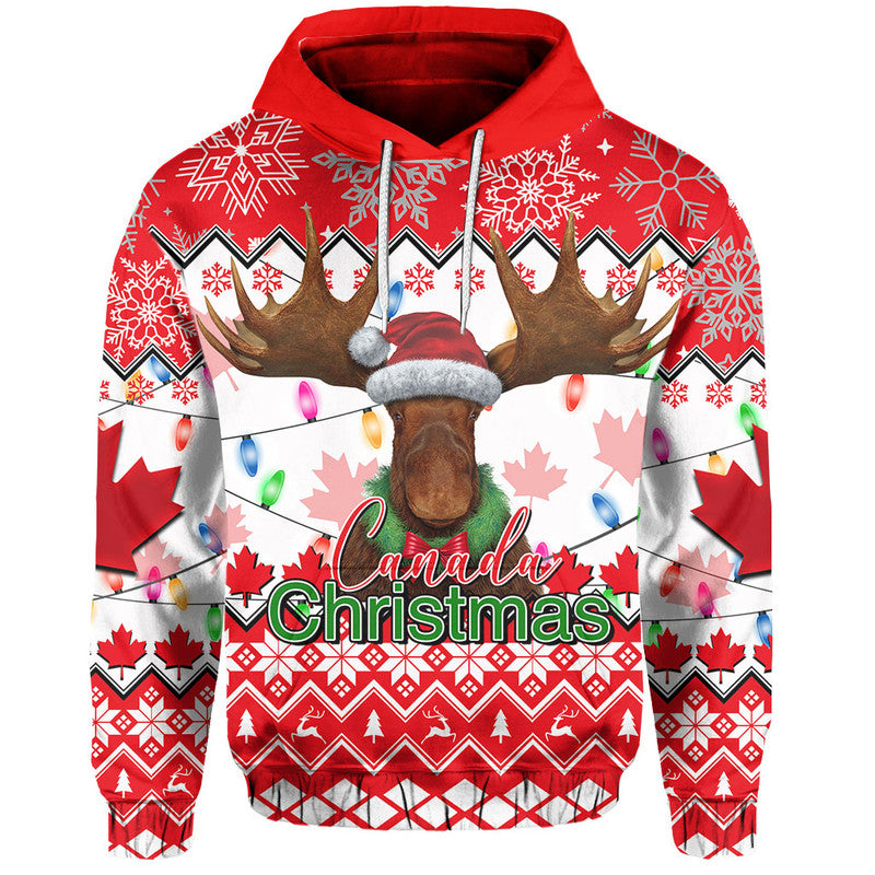 Christmas Moose Canada Hoodie 2022 LT6 - Wonder Print Shop