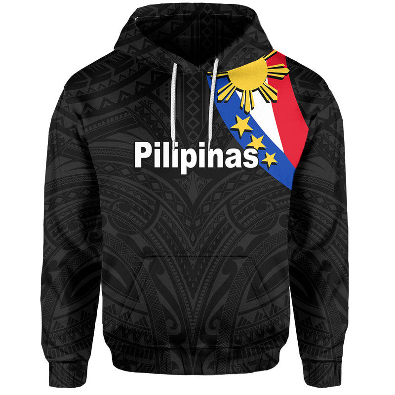 Custom Personalised Pilipinas Hoodie Simple Style Black LT6 - Wonder Print Shop