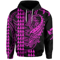 Custom Hawaii Polynesian Warrior Kakau Hoodie Purple LT6 - Wonder Print Shop