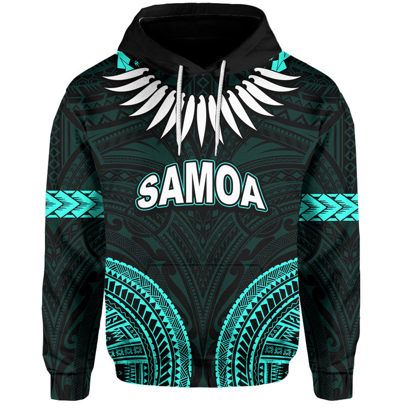 Custom Personalised Samoa Ula Nifo Tribal Hoodie Green Style LT6 - Wonder Print Shop