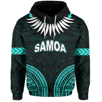 Custom Personalised Samoa Ula Nifo Tribal Hoodie Green Style LT6 - Wonder Print Shop