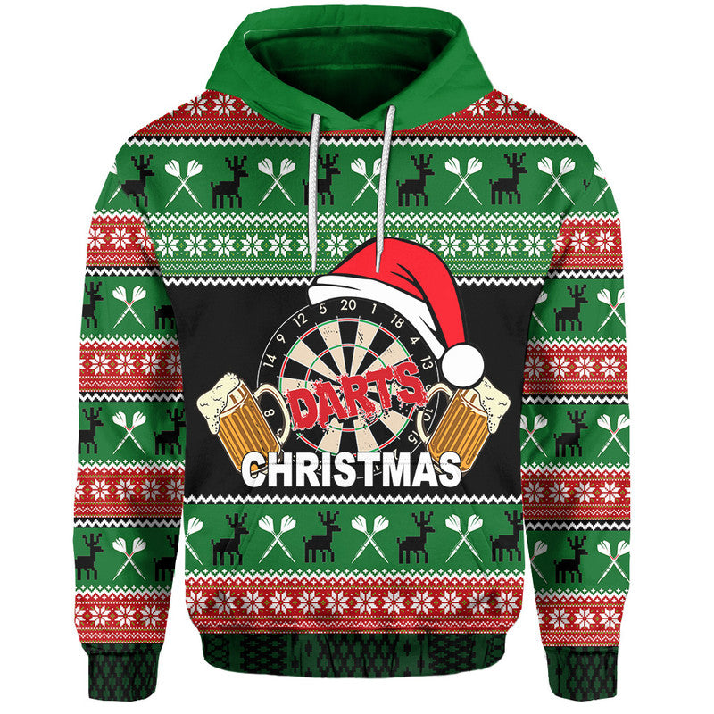 Darts And Beer For Christmas Hoodie No.3 LT6 - Wonder Print Shop