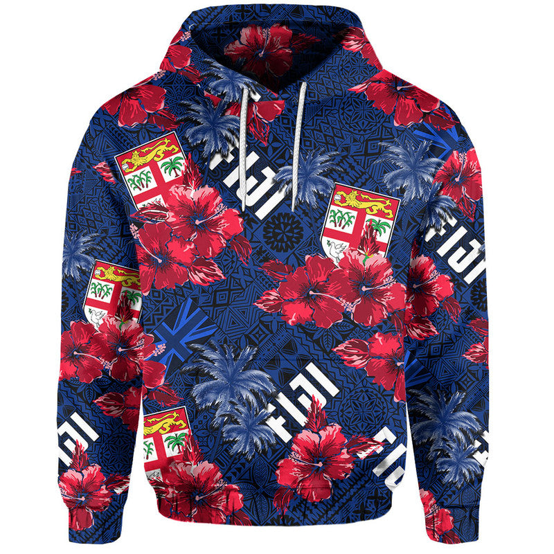 Fiji Hibiscus Hoodie Hawaii Style No.2 LT6 - Wonder Print Shop