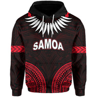 Custom Personalised Samoa Ula Nifo Tribal Hoodie Red Style LT6 - Wonder Print Shop