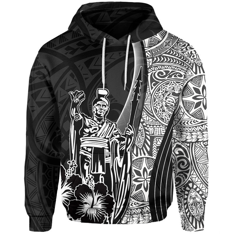Hawaiian King Kamehameha Hoodie Vibe Black Style LT6 - Wonder Print Shop