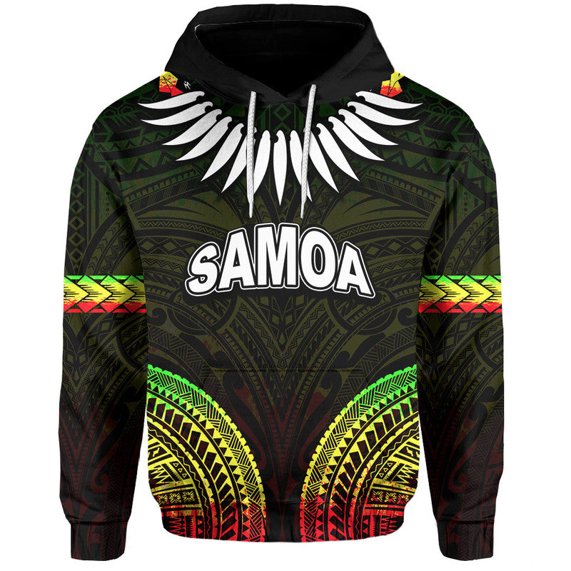Custom Personalised Samoa Ula Nifo Tribal Hoodie Reggage Style LT6 - Wonder Print Shop