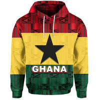 Custom Ghana Flag Mix Patterns Hoodie LT6 - Wonder Print Shop