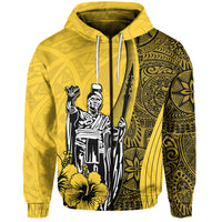 Hawaiian King Kamehameha Hoodie Vibe Yellow Style LT6 - Wonder Print Shop