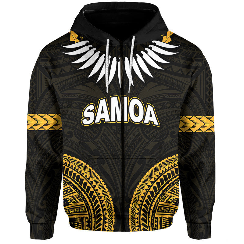 Custom Personalised Samoa Ula Nifo Tribal Hoodie Gold Style LT6 - Wonder Print Shop