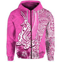 Hawaiian Shark Polynesian Hoodie Vibe Pink Style LT6 - Wonder Print Shop