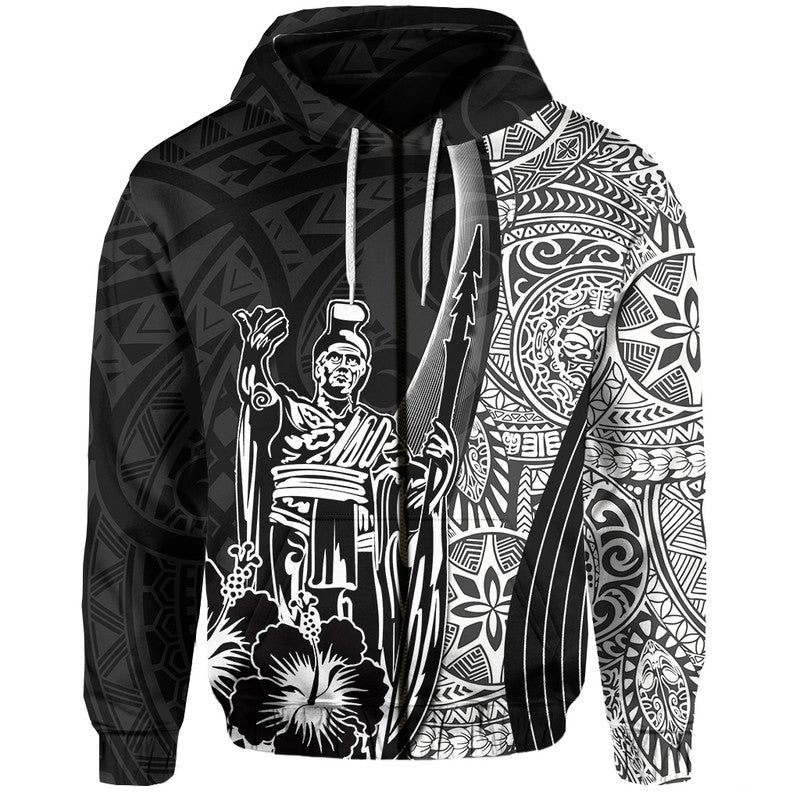 Hawaiian King Kamehameha Hoodie Vibe Black Style LT6 - Wonder Print Shop