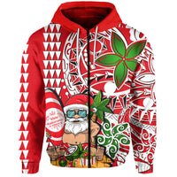 Hawaii Mele Kalikimaka Santa Claus Beach Hoodie LT6 - Wonder Print Shop