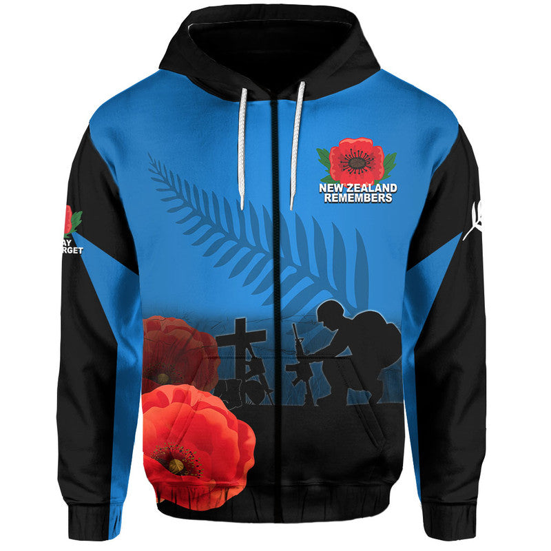 Custom Anzac Day New Zealand Remembers Hoodie LT6 - Wonder Print Shop