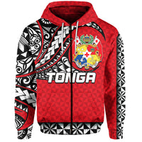 Custom Personalised Tonga Hoodie Polynesian Tattoo LT6 - Wonder Print Shop