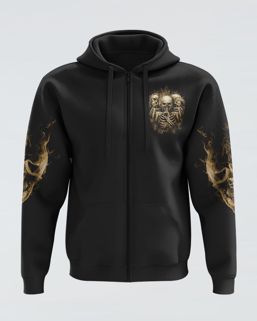 Mens Skull Hoodie Stuck Between IDK IDC And IDGAF - Wonder Print Shop