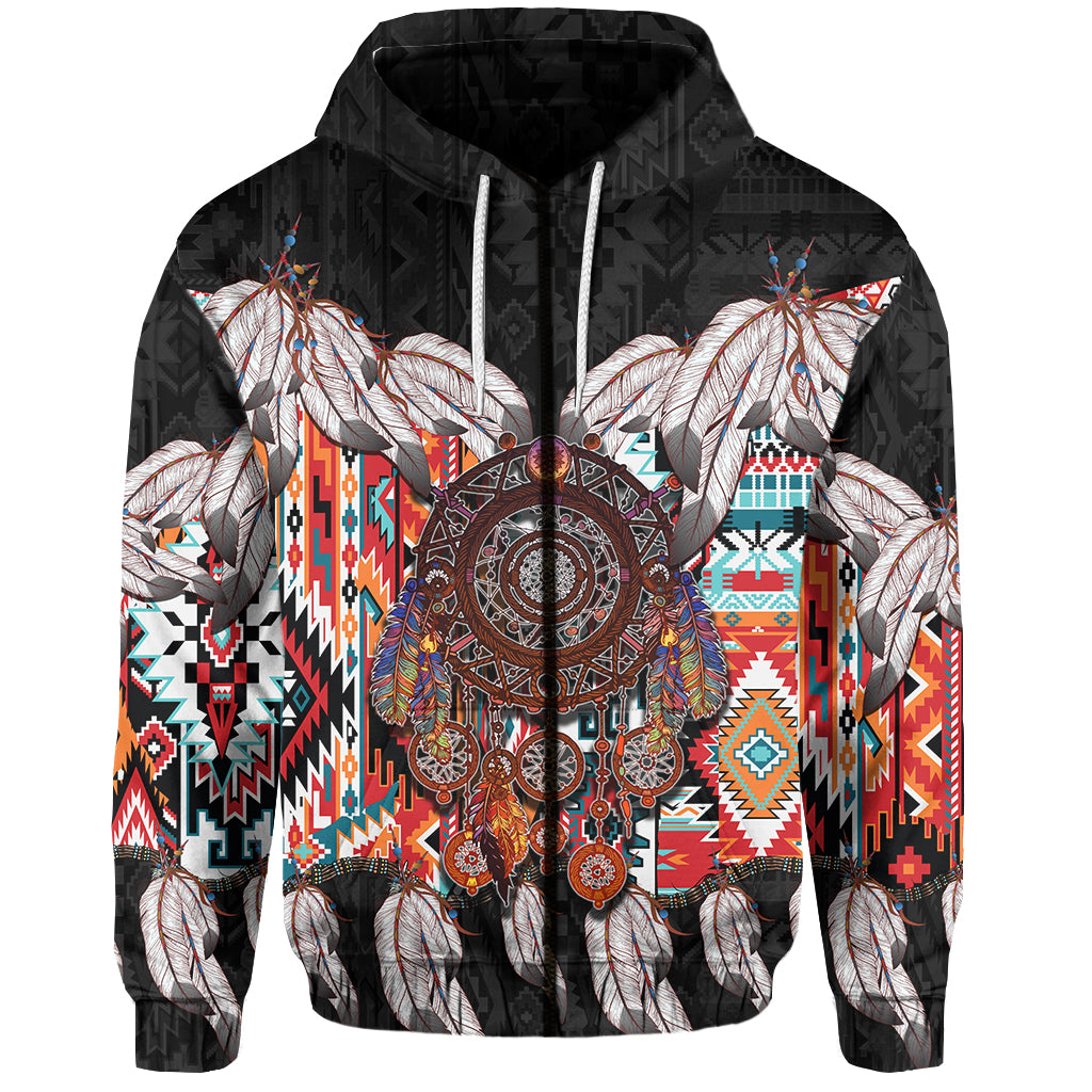 Custom Native American Hoodie Native Patterns Dreamcatcher LT6 - Wonder Print Shop