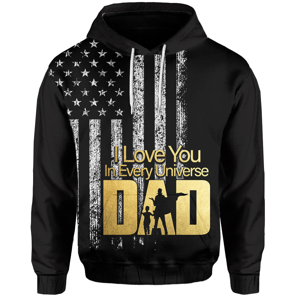 Custom American Flag Father Day Hoodie LT6 - Wonder Print Shop