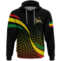 Ethiopia Hoodie, Ethiopia Rasta Lion Black - Wonder Print Shop