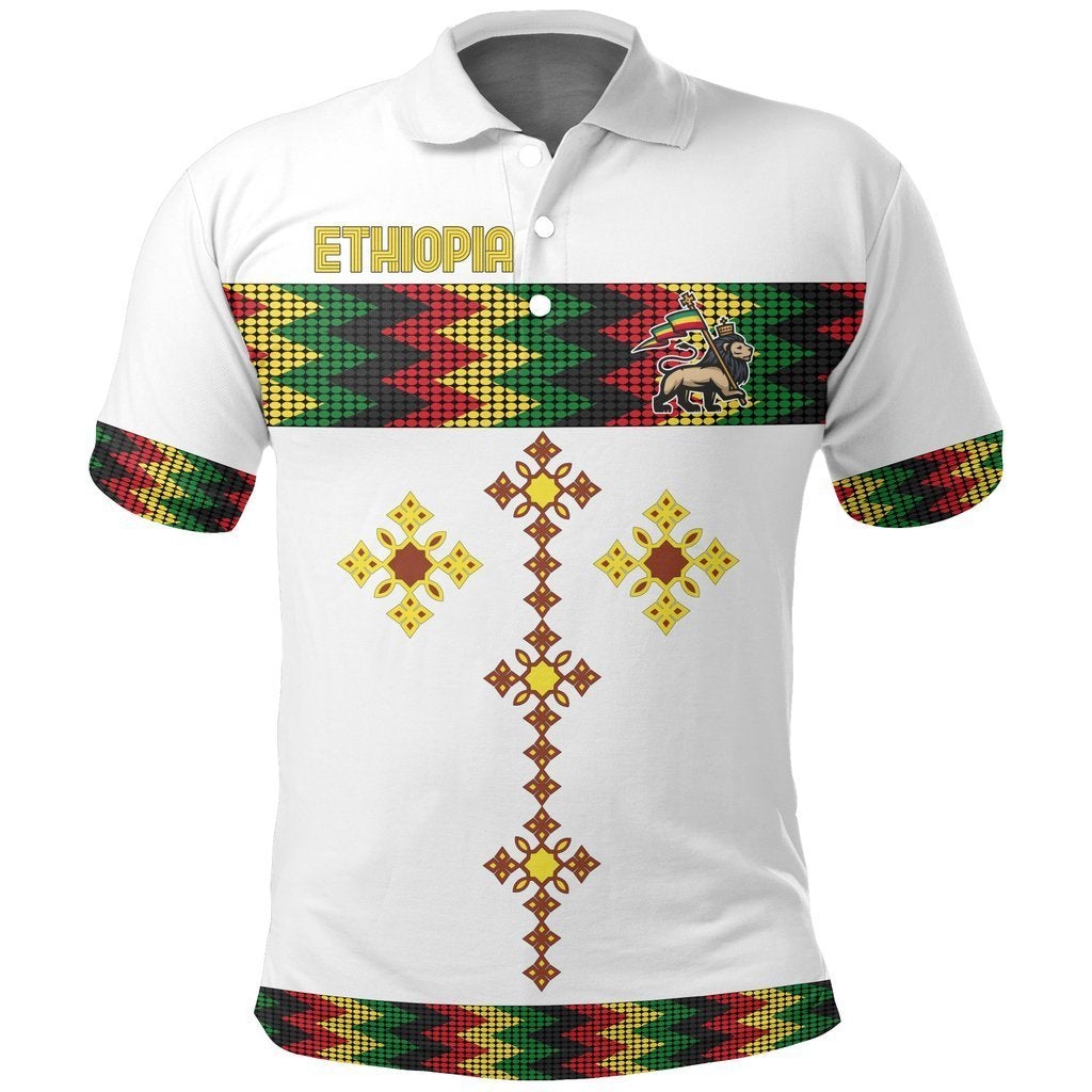 ethiopia-polo-shirt-rasta-round-pattern-white