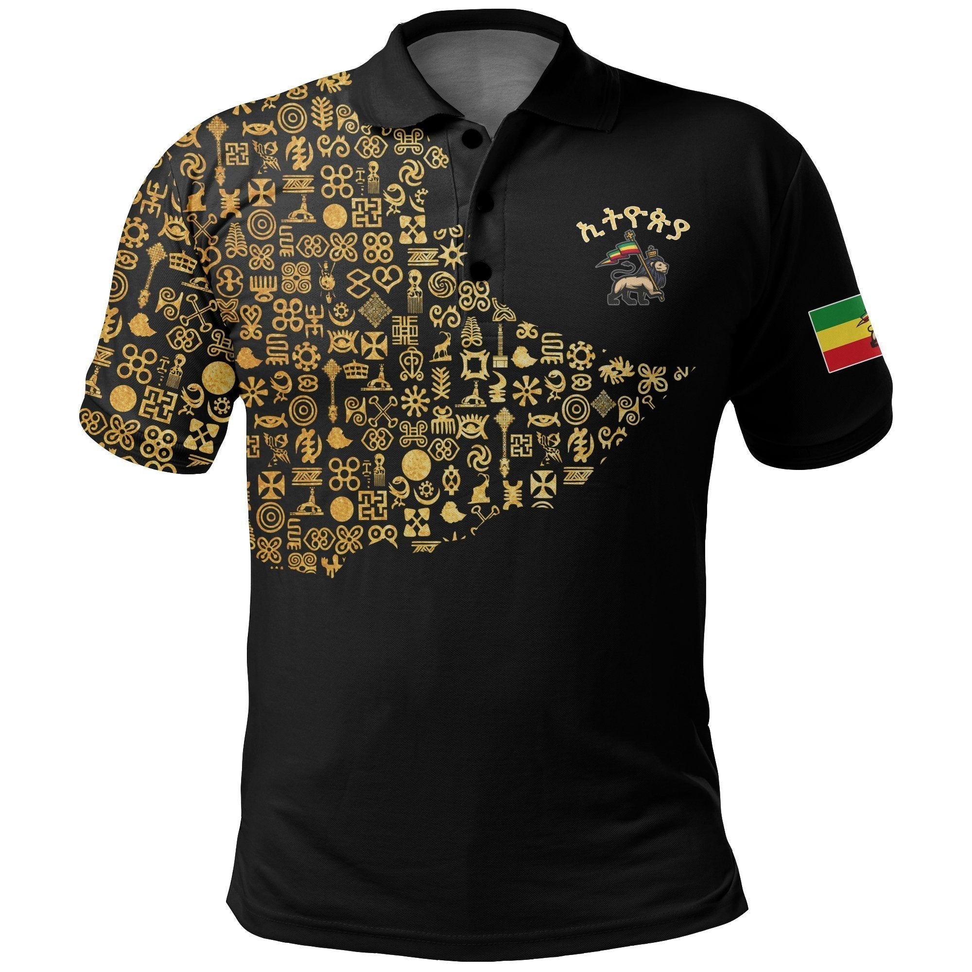 ethiopia-polo-shirt-ethiopia-map-gold-symbol